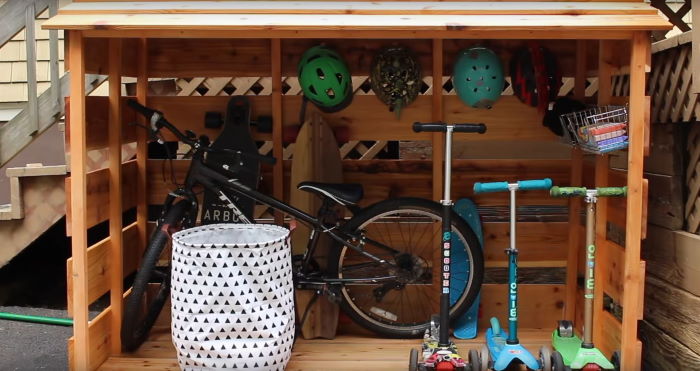 DIY Outdoor Bike Storage Shed